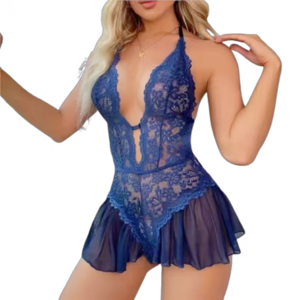 Baby Clothing Model - Beyaz Dantel Açık Kasık Sütyen Takımı