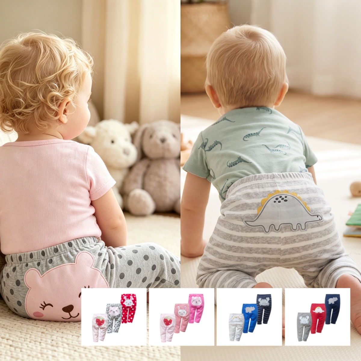 Toddler Legging Set - 3 Parça Unisex Pamuklu Harem PP