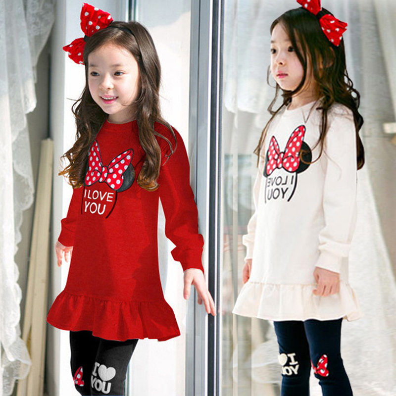 Toddler Legging Set - Çocuk Giyim Seti Bahar Sonbahar Karikatür