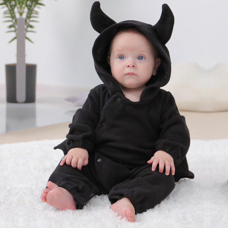 Baby Clothing Factory Shop - Sıcak Polar Bebek Cadılar Bayramı Yarasa