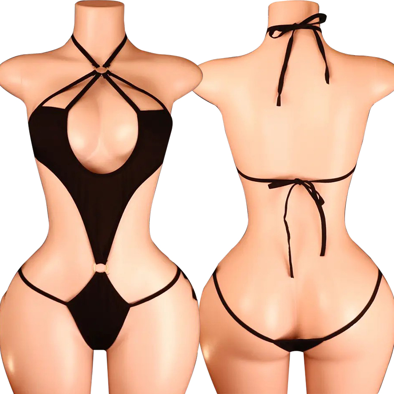 Baby Clothing Model - Bağlama asılı boyun Bodysuit Hollow sutyen