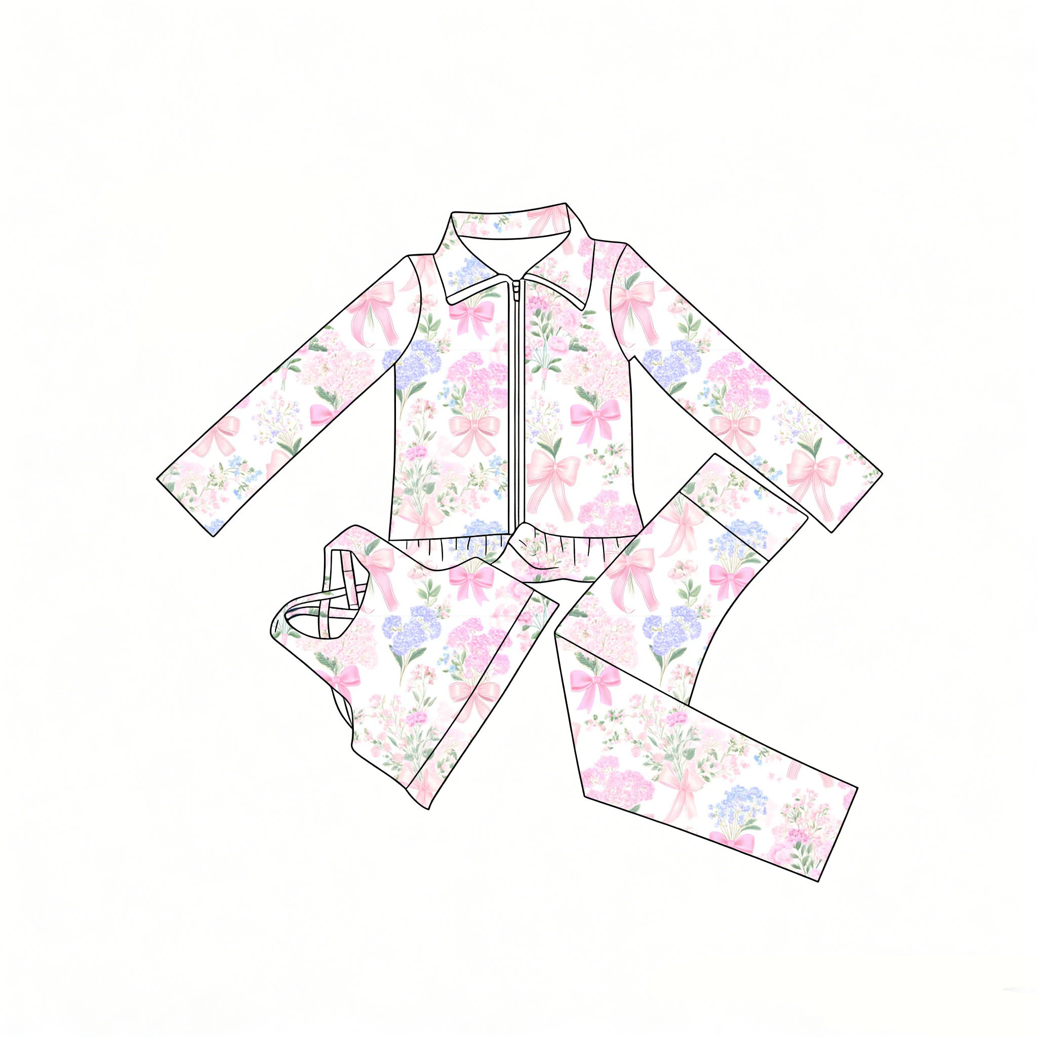Toddler Legging Set - Kız Takım Elbise 3 Parça Uzun