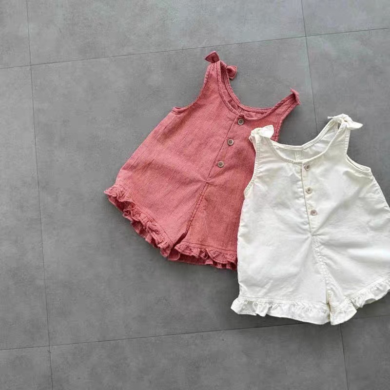 Baby Clothing 1 Year Old - HY2831 Kız Çocuk Yazlık Tulumu, Önlük