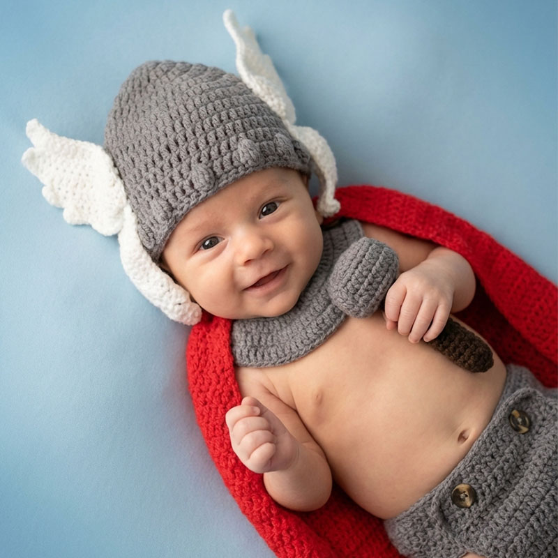 Baby Clothing 1 Year Old - Yenidoğan Fotoğraf Sahne Thor Bebek Kostüm